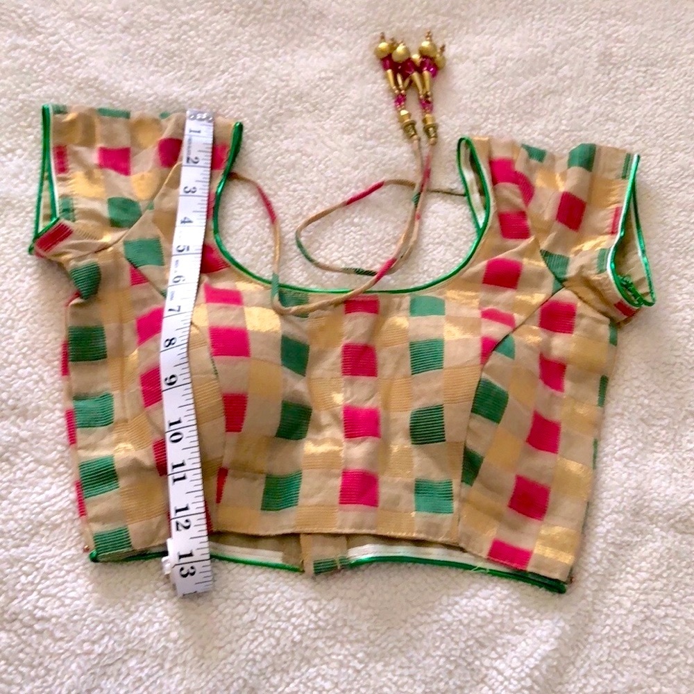 multi color Indian blouse small lehenga/chaniya Choli/saree blouse